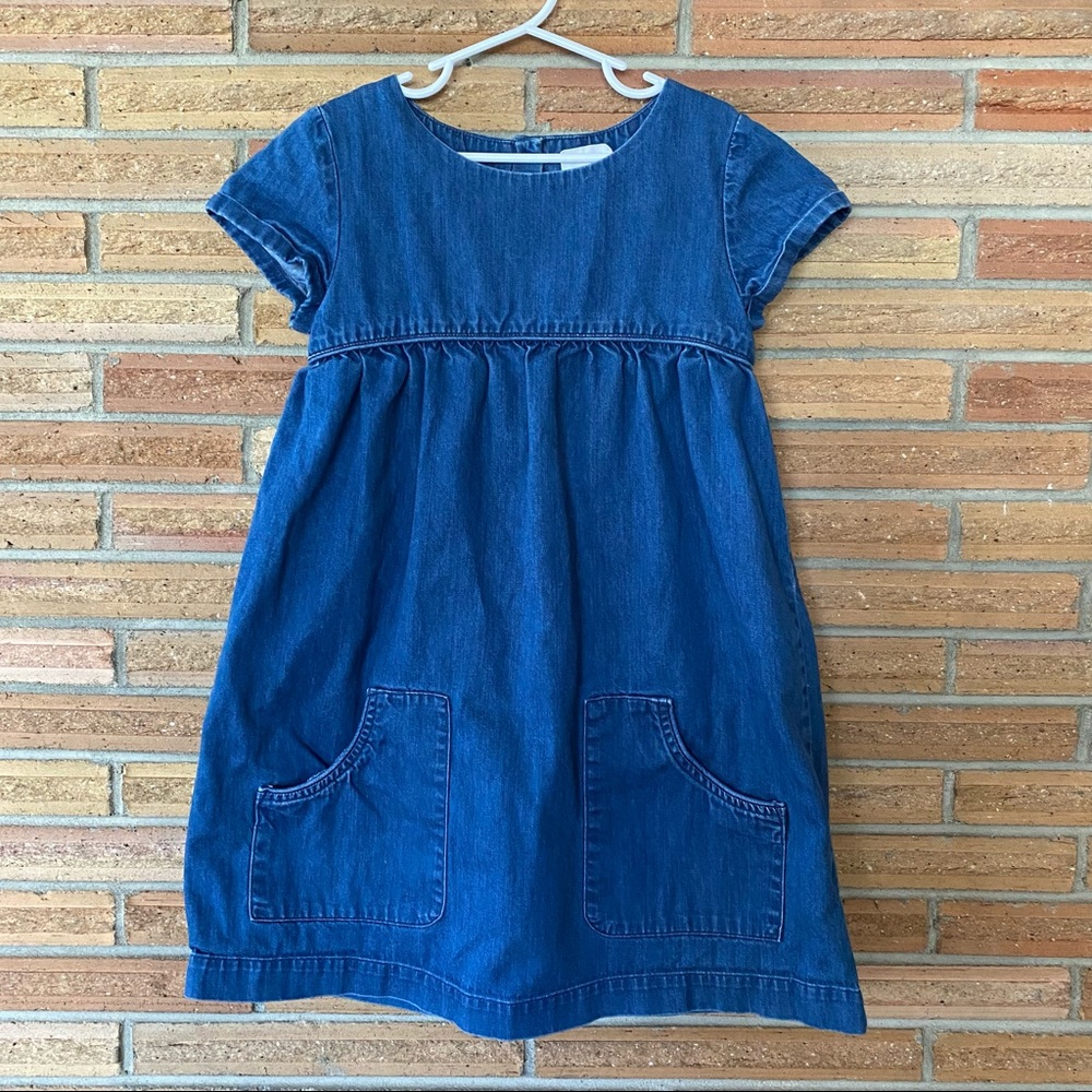 Mini Boden denim dress with pockets size 7-8